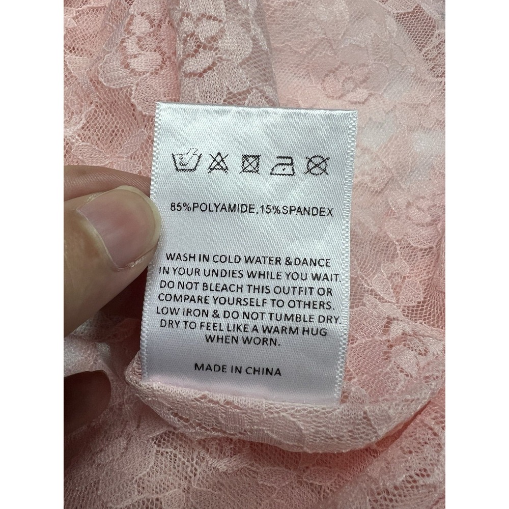 Peppermayo Dance Again Lace Mini Skirt US 2/Au 6 Sheer Pink Coquette Fairy - Picture 10 of 12